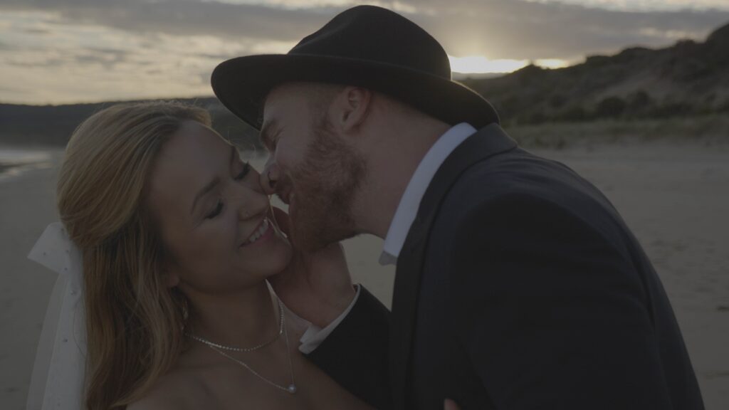 smiles and kisses from this mornington peninsula couple in their wedding video