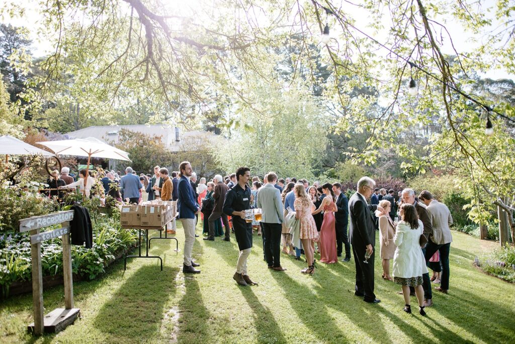 a cocktail reception at butterfly red hill